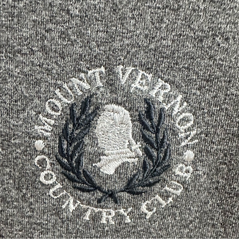 Straight Down Mount Vernon Country Club Quarter Zip Pullover Gray Mens XL - Picture 4 of 8